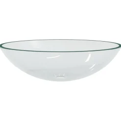 Plomberie-vidaXL Lavabo Verre 50x37x14 cm Transparent