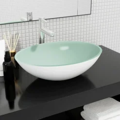 vidaXL Lavabo Verre 50x37x14 cm