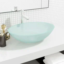 vidaXL Lavabo Verre 50x37x14 cm
