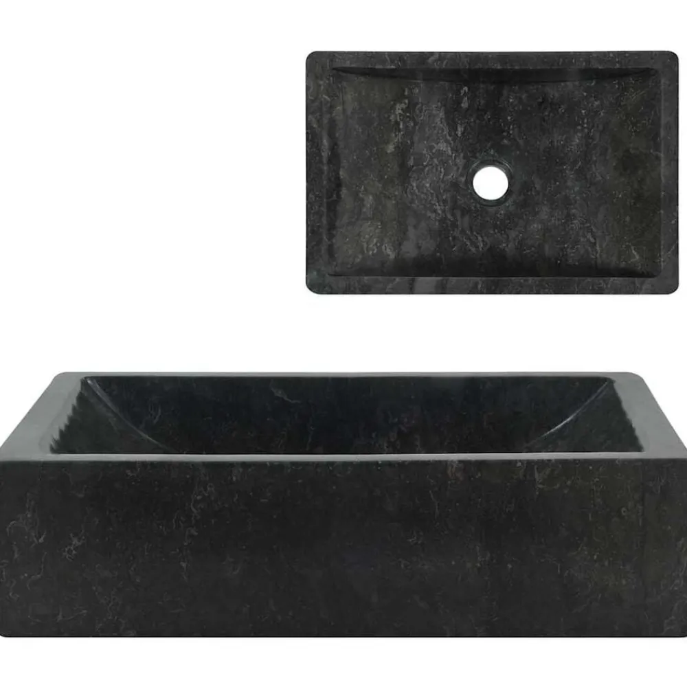 vidaXL Lavabo 45x30x12 cm marbre brillant