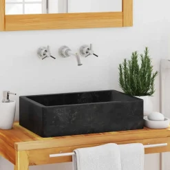 vidaXL Lavabo 45x30x12 cm marbre brillant