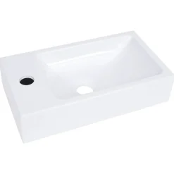 vidaXL Lavabo 400x220x90 mm SMC Blanc