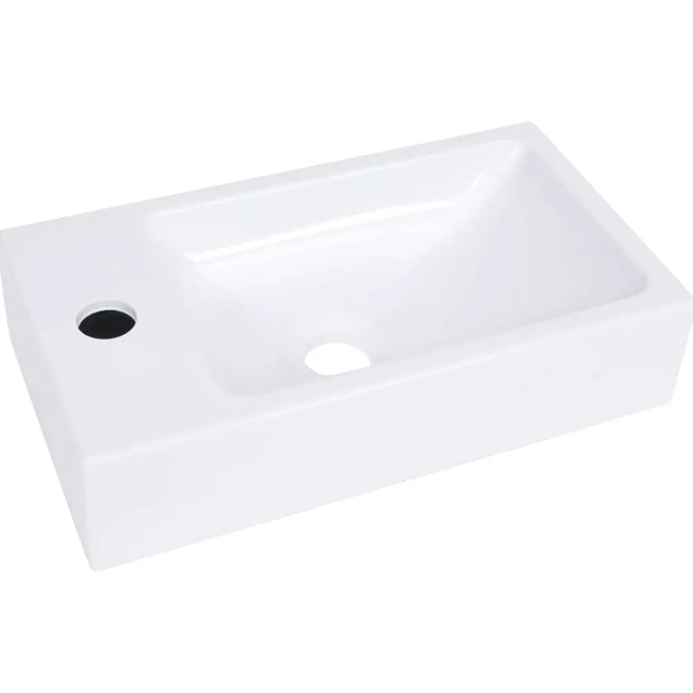 vidaXL Lavabo 400x220x90 mm SMC Blanc