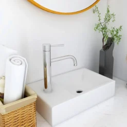 vidaXL Lavabo 400x220x90 mm SMC Blanc