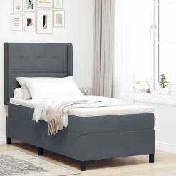 vidaXL Lit à ressorts avec matelas 80 x 200 cm Velours