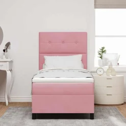 vidaXL Lit à ressorts avec matelas 80 x 200 cm Velours