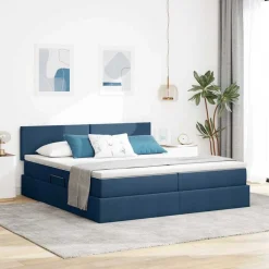 vidaXL Lit avec des lumières à LED 180 x 200 cm tissu