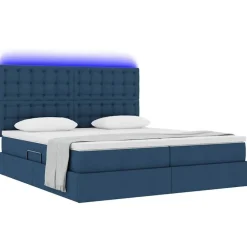 vidaXL Lit avec des lumières à LED 180 x 200 cm tissu