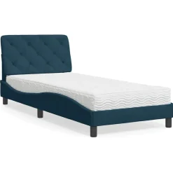 vidaXL Lit avec matelas 80x200 cm velours