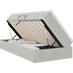 vidaXL Lit avec rangement et matelas 90 x 190 cm Velours