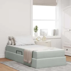 vidaXL Lit avec rangement et matelas 90 x 190 cm Velours
