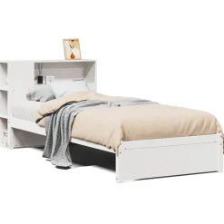 vidaXL Lit bibliothèque sans matelas 75x190cm bois de pin massif