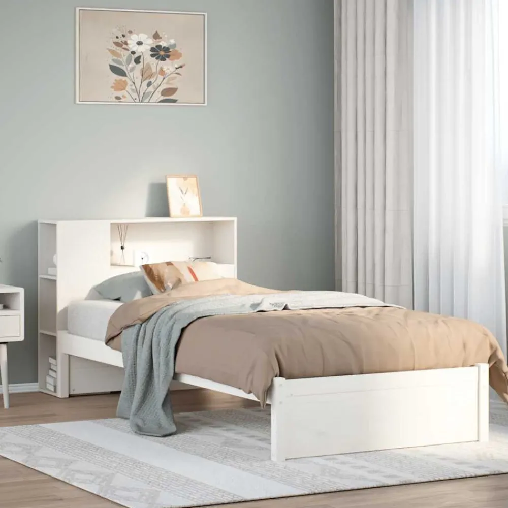 vidaXL Lit bibliothèque sans matelas 75x190cm bois de pin massif