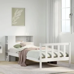 vidaXL Lit bibliothèque sans matelas 75x190cm bois de pin massif