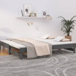 vidaXL Lit coulissant sans matelas 2x(100x200) cm