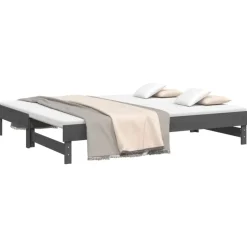 vidaXL Lit coulissant sans matelas 2x(100x200) cm