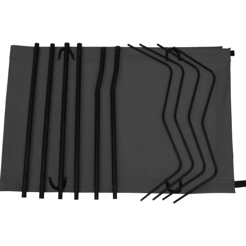 Loisirs De Plein Air-vidaXL Lit de camping 180x60x19 cm Tissu Oxford et acier Noir