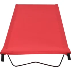 Loisirs De Plein Air-vidaXL Lit de camping 180x60x19 cm Tissu Oxford et acier Rouge
