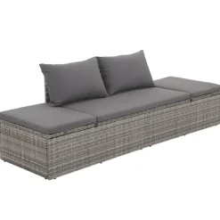 vidaXL Lit de jardin 195x60 cm Résine tressée
