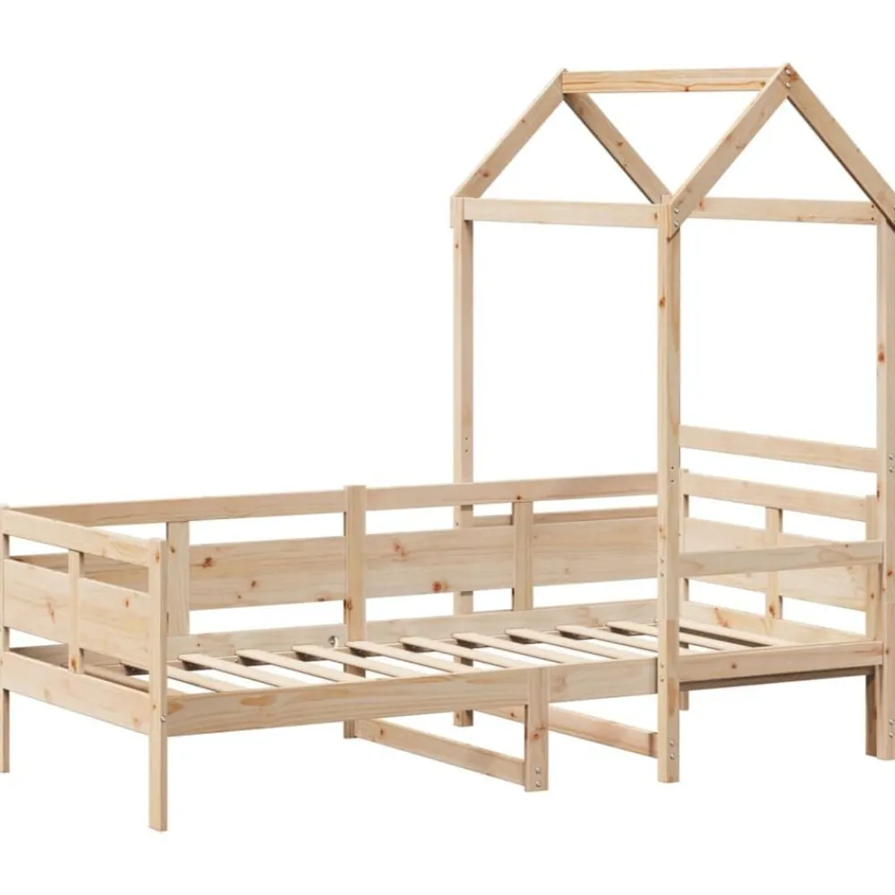 vidaXL Lit de jour avec toit sans matelas 80x200 cm bois massif