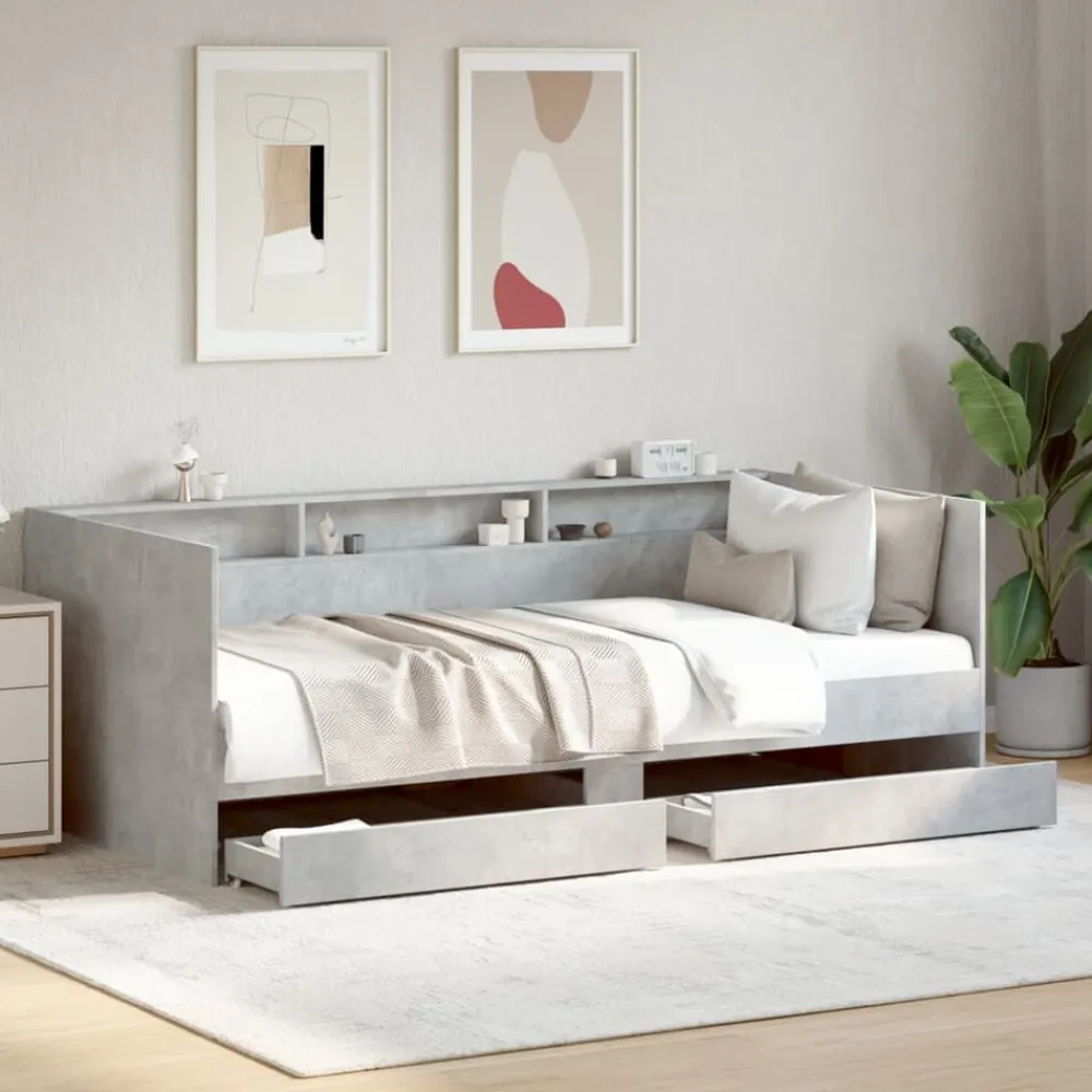 vidaXL Lit de jour avec tiroirs sans matelas 100x200 cm