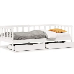 vidaXL Lit de jour et tiroirs sans matelas 90x200 cm bois massif