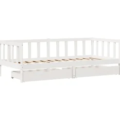 vidaXL Lit de jour et tiroirs sans matelas 90x200 cm bois massif
