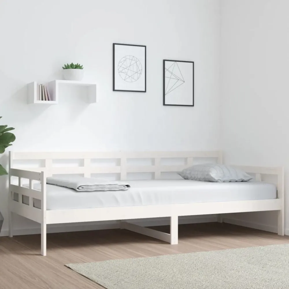 vidaXL Lit de jour sans matelas bois de pin massif 90x200 cm