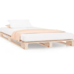 vidaXL Lit de palette 90x200 cm bois de pin massif