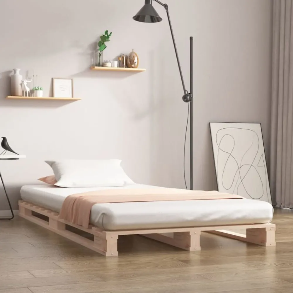 vidaXL Lit de palette 90x200 cm bois de pin massif