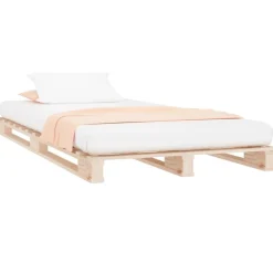 vidaXL Lit de palette 90x200 cm bois de pin massif