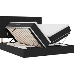 vidaXL Lit de Rangement avec matelas 180 x 200 cm Velours