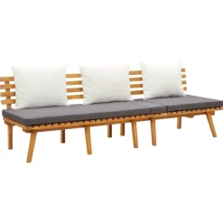 Canapés-vidaXL Lit de repos de jardin 200x65 cm Bois d'acacia solide