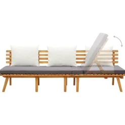 Canapés-vidaXL Lit de repos de jardin 200x65 cm Bois d'acacia solide