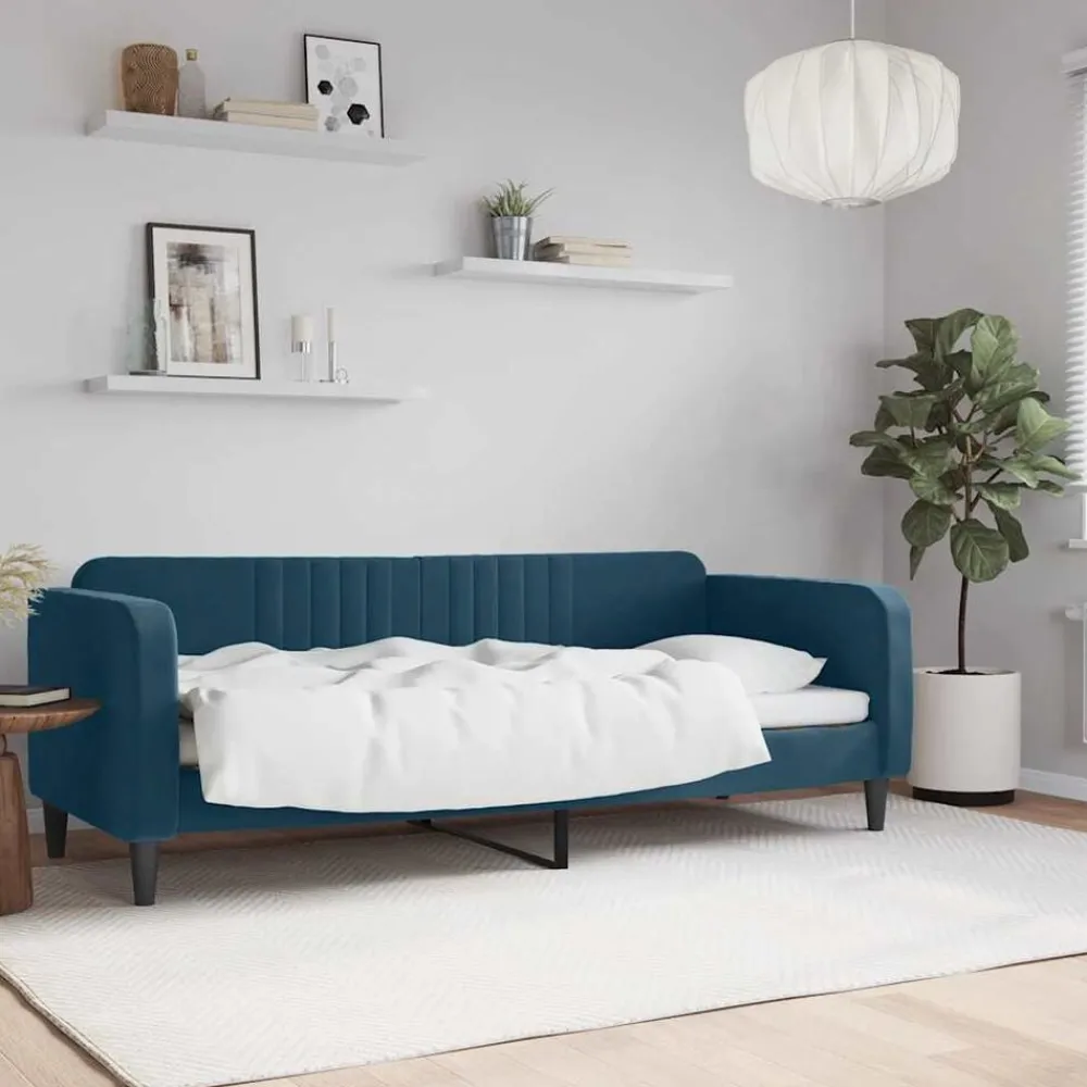 Lits & Accessoires-vidaXL Lit de repos sans matelas 80x200 cm velours Bleu