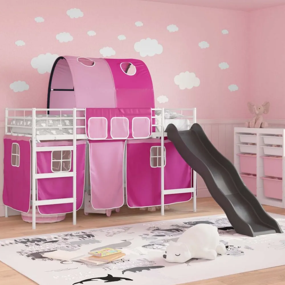 vidaXL Lit mezzanine pour enfants 75 x 190 cm Métал