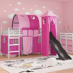 vidaXL Lit mezzanine pour enfants 75 x 190 cm Métал