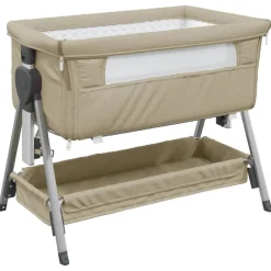 vidaXL Lit pour bébé avec matelas Tissu de lin