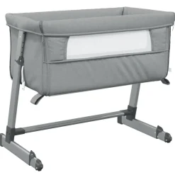 vidaXL Lit pour bébé avec matelas Tissu de lin