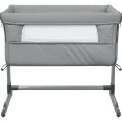 vidaXL Lit pour bébé avec matelas Tissu de lin