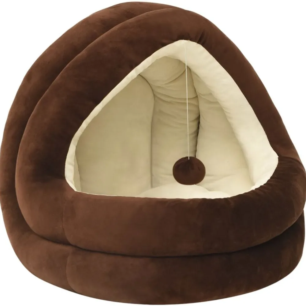 Articles Pour Animaux De Compagnie-vidaXL Lit pour chat 40x40x35 cm et crème Marron