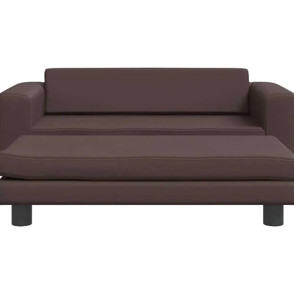Articles Pour Animaux De Compagnie-vidaXL Lit pour chien avec extension 100x50x30 cm similicuir Marron