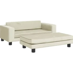 Articles Pour Animaux De Compagnie-vidaXL Lit pour chien avec extension crème 100x50x30 cm velours Crème