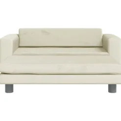 Articles Pour Animaux De Compagnie-vidaXL Lit pour chien avec extension crème 100x50x30 cm velours Crème