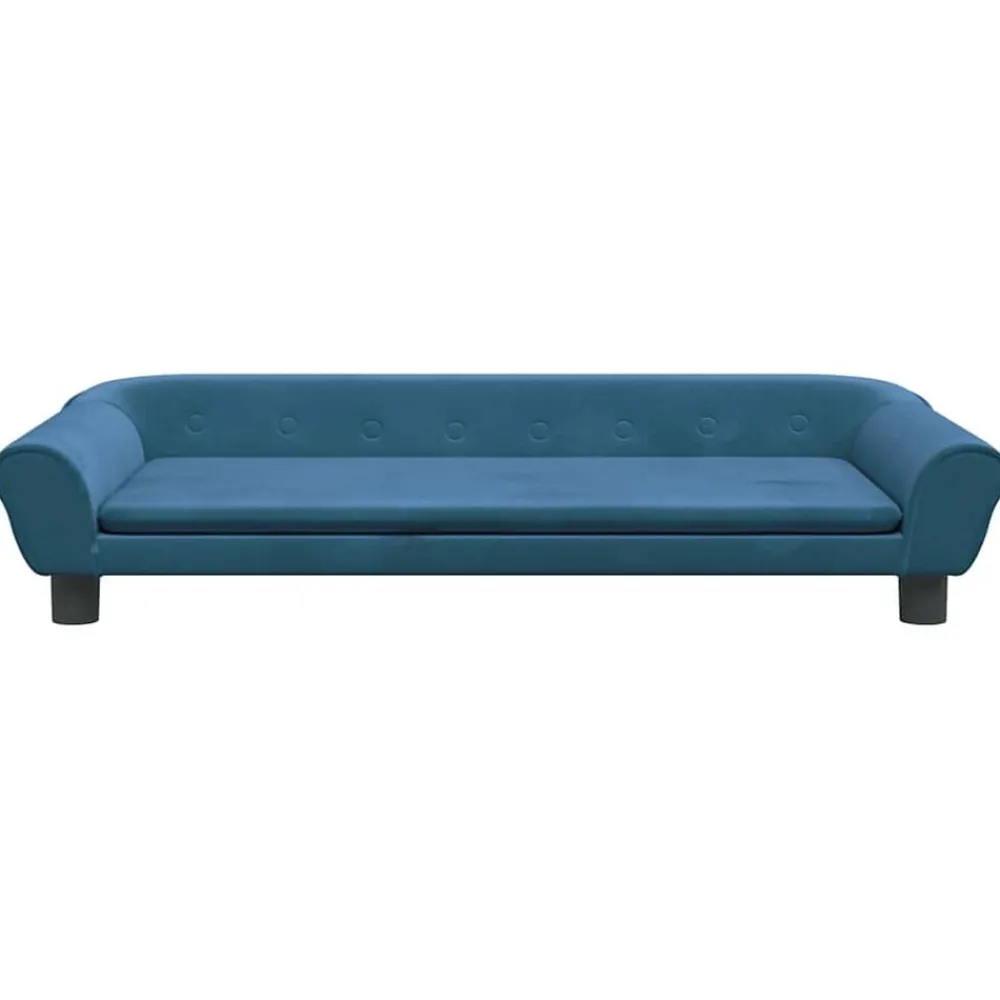 Articles Pour Animaux De Compagnie-vidaXL Lit pour chien 100x50x21 cm velours Bleu