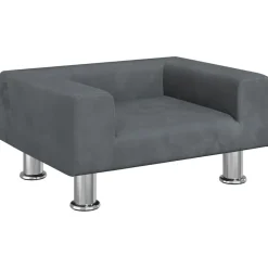 Articles Pour Animaux De Compagnie-vidaXL Lit pour chien 50x40x26,5 cm velours Gris foncé