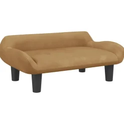 Articles Pour Animaux De Compagnie-vidaXL Lit pour chien 70x40x24 cm velours Marron