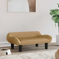 Articles Pour Animaux De Compagnie-vidaXL Lit pour chien 70x40x24 cm velours Marron