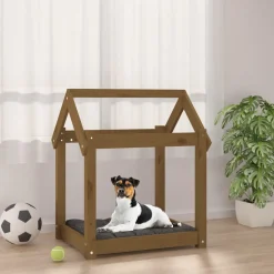 vidaXL Lit pour chien 61x50x70 cm Bois de pin solide