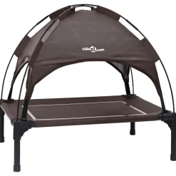 Articles Pour Animaux De Compagnie-vidaXL Lit pour Chien Marron 63 x 49,5 x 60 cm Acier Brown
